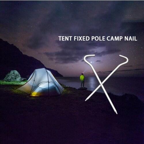 12Pcs 18cm Alloy Silver Tent Pegs High strength wind resistance Tent pile Ground spike Outdoor hiking traveing camping equipment