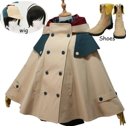 Anime Id Invaded Cosplay Costume Koharu Hondomachi Cosplay Costumes Halloween Clothes For Women Coat+top+short Pants+hat+glove
