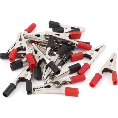 Red Black Alligator Clip Clamp auf 4mm Banana Female Jack Test Adapter