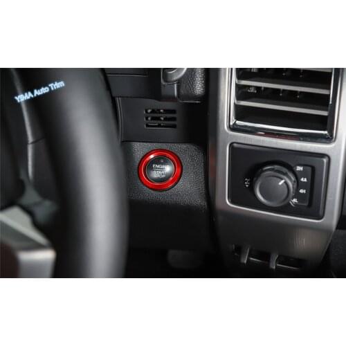 Lapetus For Ford F150 2015 2016 2017 2018 Metal Auto Styling Start Stop Engine Push Button Frame Key Ring Cover Trim 1 Pcs