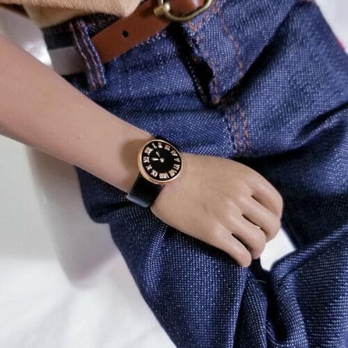1:6 Scale Black Mens Watch Model For 12" Male Figure Doll