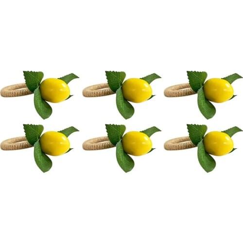 Simulation Lemon Plant Napkin Ring Fruit Meal Buckle Hotel Model Room Napkin Ring Napkin Buckle Party Supplies