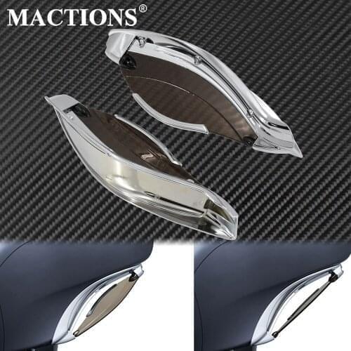 Motorcycle Adjustable Smoke Batwing Fairing Side Wing Air Deflector For Harley Touring 2014-2019 Electra Glide Tri Glide FLHX