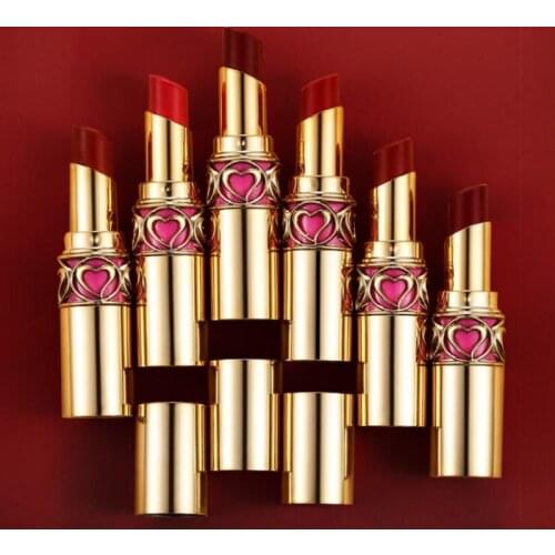 New Small Gold 1pcs Pearl Bright Moisturizer Makeup Lipstick,Charm Silky Soft Colored No Shading Lip Stick,Hydrating lip balm