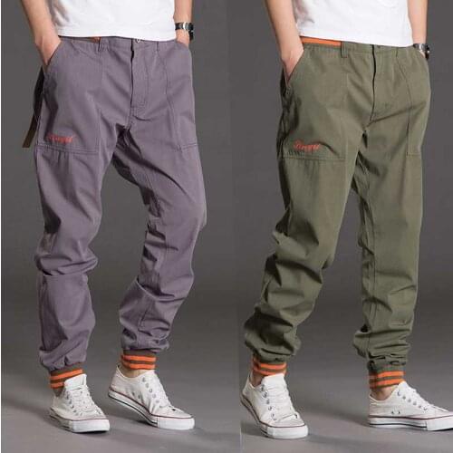 New Fashion Casual Slim Fit Pants Mens Trousers Joggers Hip Hop Harem Cargo Pants Male Clothing Plus Size L-5XL