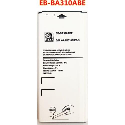 New EB-BA310ABE 2300mAh battery For Samsung GALAXY A3 2016 Edition A310 A5310A A310F SM-A310F A310M A310Y Cell Phone