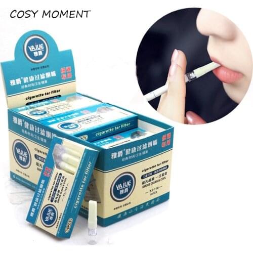 COSY MOMENT 10pcs/lot Disposable Reduce Tar And Nicotine Women Smoke Slim Filter Mouthpiece Cigarette Holder For 5.2mm YJ337