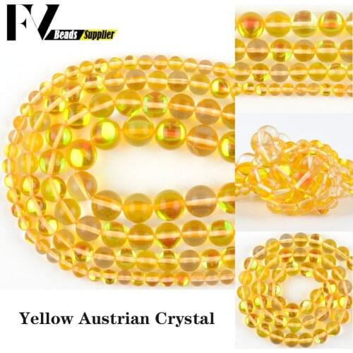 Wholesale Natural Green Austrian Crystal Flash Stone Round Loose Spacer Bead For Jewelry Making Bracelet Earring DIY 6/8/10mm