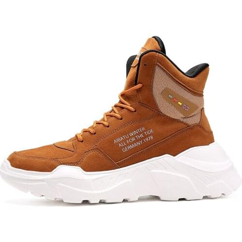 Autumn Men Sneakers Tennis Sport Shoes Ankle Boots Basketball High-cut Platform Casual Shoes Men Walking Trainers Running Shoes