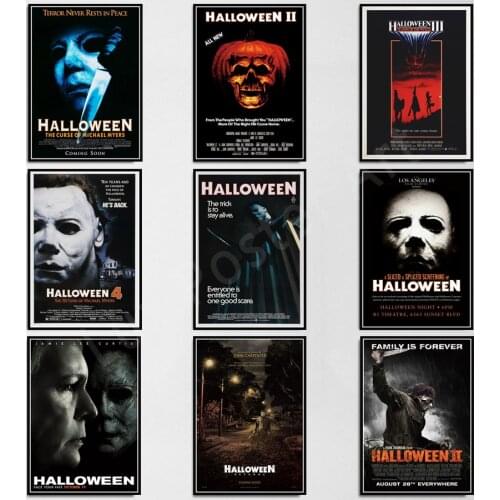 Gift Halloween Michael Myers Classic Horror Movie Collage Poster Prints Painting Art Canvas Wall Pictures Living Room Home Decor