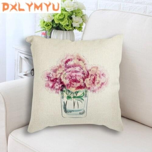 Pop Art Cushion for Sofa Home Decor Perfume Paris Tower Flower Girl Nordic Posters Printed Decorative Cushion Throw Pillow