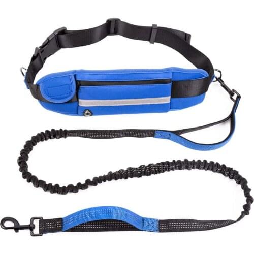 Running Dog Leash Nylon Hand Freely Pet Products Dogs Harness Collar Jogging Lead Adjustable Waist Leashes Traction Belt Rope