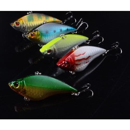 1pcs 7.5cm 15.5g Fishing Lures Lifelike VIB bait Artificial Make Crankbait Hard Baits 5 colors Available Fishing Tackle 3D Eyes