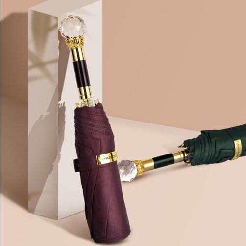 Luxury Ultralight Umbrella Creative Automatic Sun Umbrella Rain Women Anti UV Parasol Folding Clear Umbrellas Simple Design