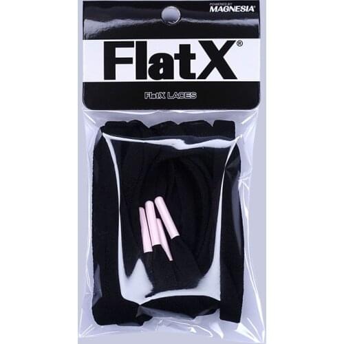 FlatX 8mm Black/Goddess Pink Color Metal Tips Shoelaces High Quality Professional Sneaker Laces Shoelace Lacet