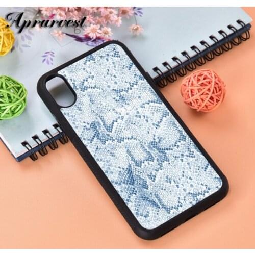 Aprarvest Silicone Rubber Phone Case Cover For iPhone 6 6S 7 8 PLUS X XS XR 11 12 MINI PRO MAX Icy Snake Print
