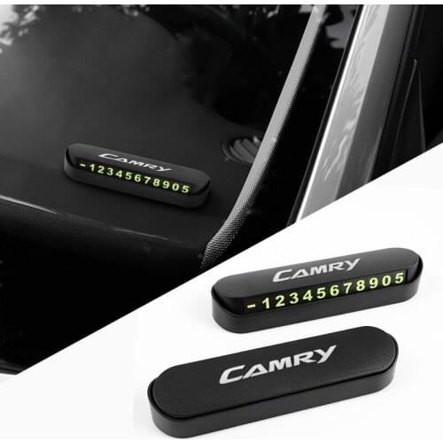 Car Styling Temporary Parking Card Phone Number Plate Park Stop For Toyota Camry