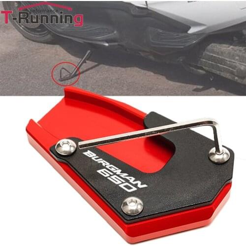 Motorcycle side stand extension pad foot enlarge plate For suzuki burgman 650 executive AN650 2013 -2015 2016 2018 2019 2020