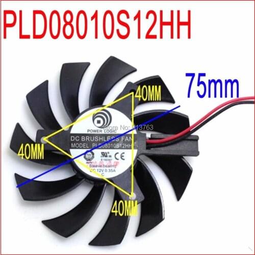 PLD08010S12HH 12V 0.35A 75mm 40x40x40mm ZOTAC 8010 Graphics Card Cooling Fan 2Wire 4Pin