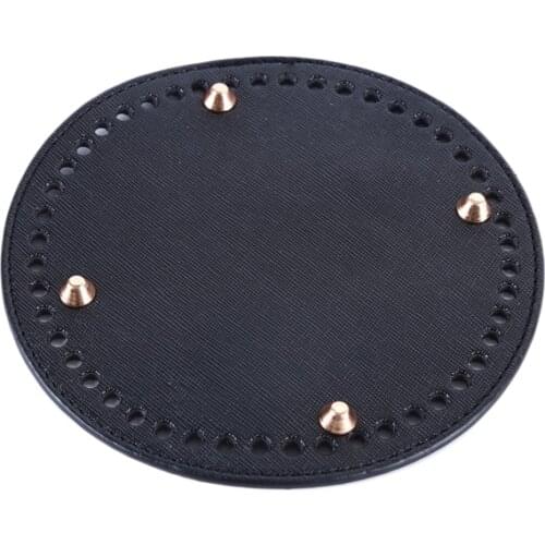 High Qualtiy Round Leather Bottom With Holes Rivet For Knitting Bag Handbag DIY Women Shoulder Crossbody Bags Accessories