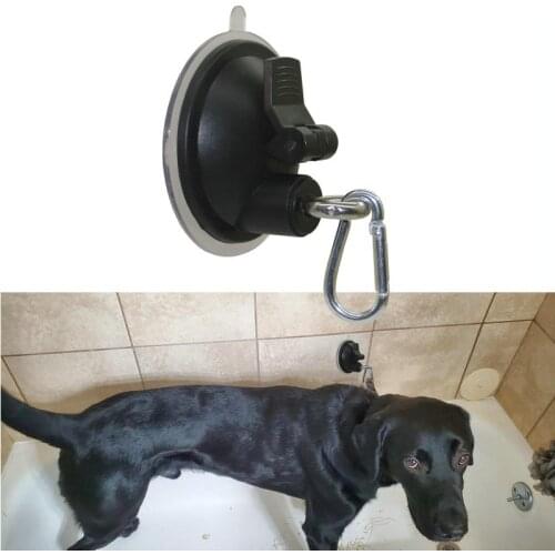 Top Performance Suction Cup Hook Cleat for Pet Dog & Pet Cat Bathtub, Shower & Bathing, Grooming - No Leash