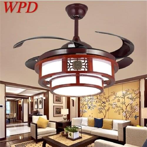 WPD Ceiling Fan Lights Contemporary LED Lamp Remote Control Without Blade For Home Dining Room