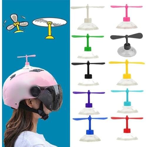 Motorcycle Bike Helmet Parts Helmet Sucker Headwear Decoration Accessories Suction Cup Propeller Childhood Fun Bamboo Dragonfly