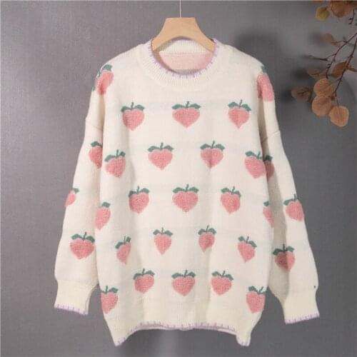 Women Sweater Jumpers Vintage Knitted Pullover Sweater Womens Thickened 2021 Autumn Winter Korean Chic Pullover Sweater