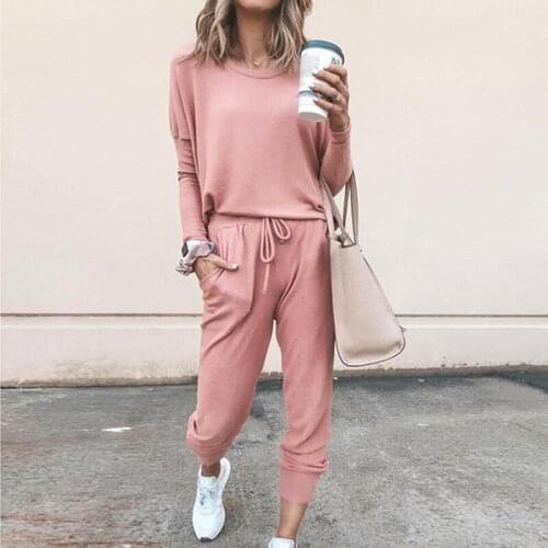Spring 2 Peice Set Women Elegant Pants Sets Female Casual Outfits Jogger Two Piece Set Korean Sports Suit Black Cotton Tracksuit