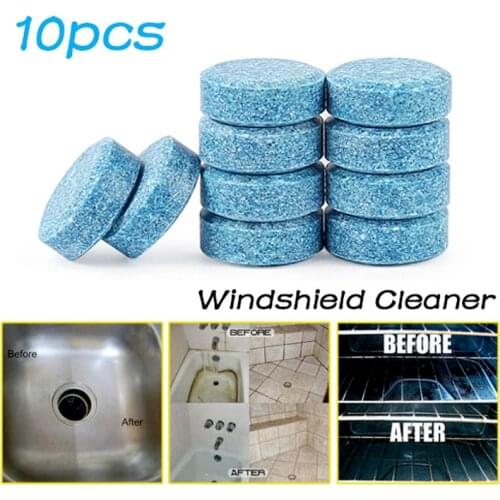 10pcs Universal Car Windshield Cleaner Glass Cleaning Window Home Floor Solid Cleaner Effervescent Tablets