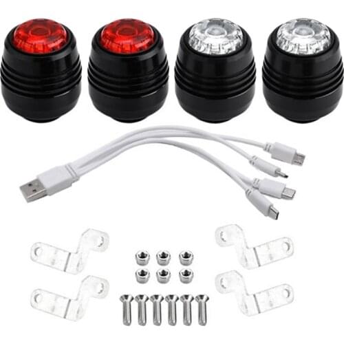 4Pcs Skateboard LED Lights Night Warning Safety Lights for 4 Wheels Skateboard Longboard