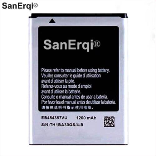 SanErqi EB454357VU 1200mAh Battery for Samsung Galaxy S5360 Y Pro B5510 Wave S5380 Pocket S5300 Chat B5330 akku Battery