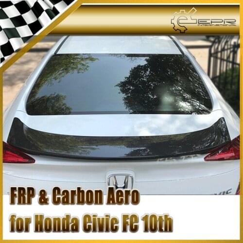Car-styling Carbon Fiber WC Style Rear Spoiler Fibre Trunk Wing Fit For Honda 10th Generation Civic FC