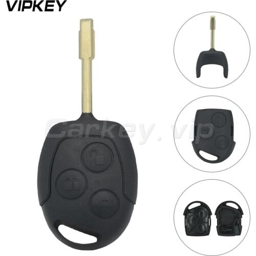 Remotekey Car Remote Key shell case cover fob Suit for Ford Fusion Focus Mondeo Fiesta Galaxy FO21 Blade 3 Buttons