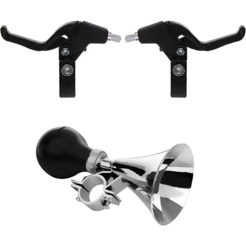 Kids Children Bicycle Squeeze Horn Ring Bell Cycle Hooter + Brake Levers Set Cycle Bicycle Bike Accessories