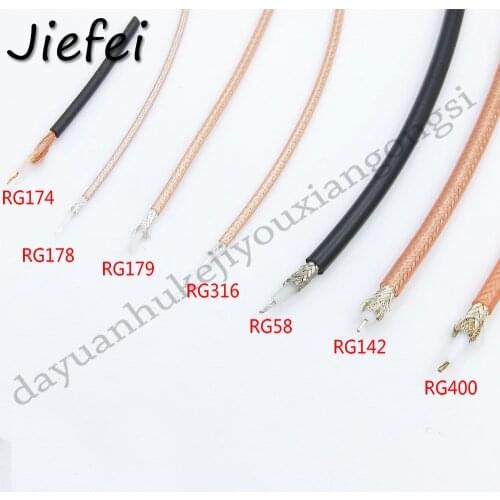 10-20M RG174 RG178 RG179 RG316 RG58 RG142 RG400 Coax Coaxial Cable Lead Low Loss RF Adapter Cord 50 /75 OHM Extension Jumper