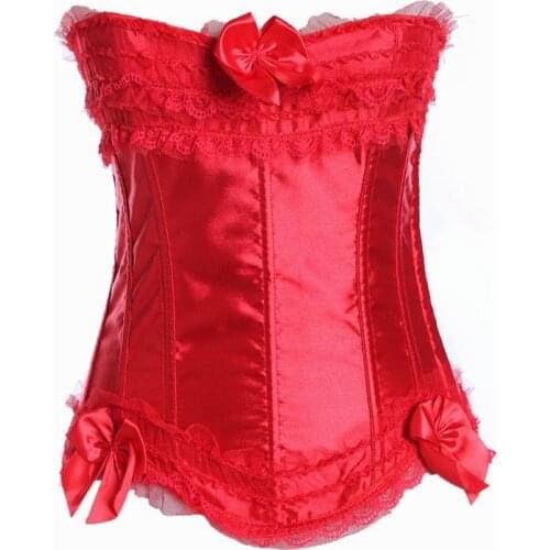 Red Corset Bustier Sexy Shapers Women Waist Trainer Body Shaper Slimming Corset Belt Belly Gothic Underbust Corset Plus Size
