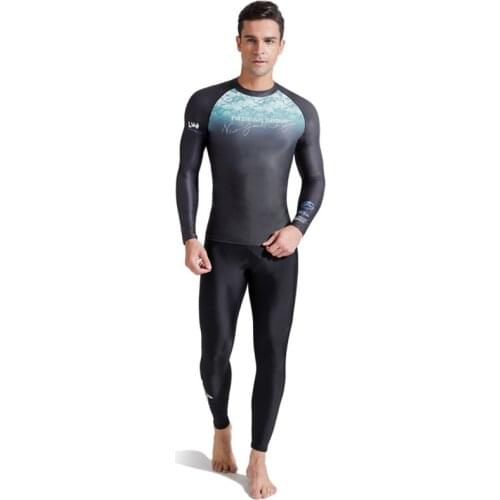 UPF50+ Rash Guard Men Long Sleeve Swimsuit Rashguard Sun Protecton Surf Shirt Swim Suit Sails Diving Snorkeling Clothes Wetsuit