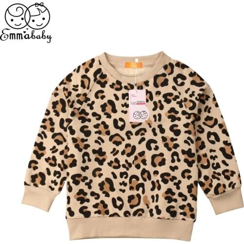 New Kids Baby Boys Girls Sweatshirts Leopard Print Hoodies Casual Long Sleeve Childrens Tops Toddler Boy Girls Clothes