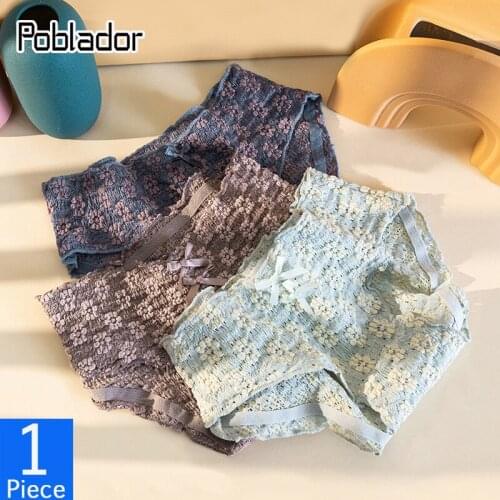 Poblador New Sexy Womens Sport Panties Underwear Floral Bow Panty Mid Waist Fashion Female Soft Comfort Breathable Briefs