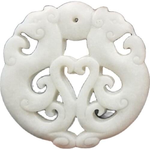 New beautiful natural jade Lantian Jade Phoenix Pendant Lantian jade openwork pendant jade brand