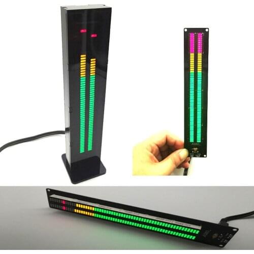 Profession AS60 LED Music Spectrum Display Analyzer Stereo Audio Level Indicator rhythm VU METER for mp3 power Amplifier