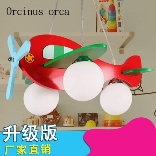 Simple cute cartoon airplane chandeliers childrens room lights boys and girls bedroom lights free shipping