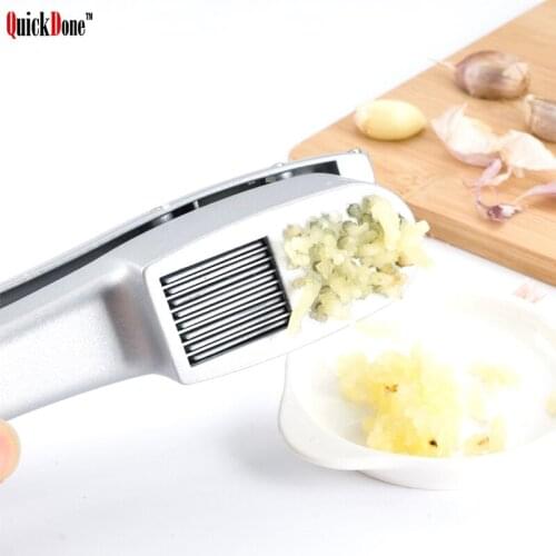 QuickDone 2 in 1 Stainless Steel Garlic Press Presser Slicer Crusher Durable High Quality Fruit Vegetable Kitchen Tool AKC6145