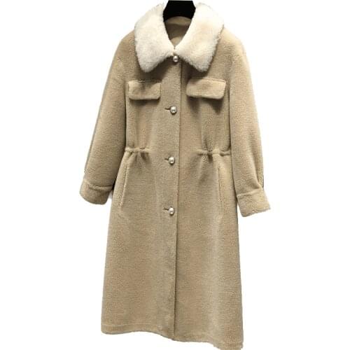 Fur Coat Female Real Wool Jacket Autumn Winter Coat Women Clothes 2020 Korean Vintage Sheep Shearling Long Tops Abrigo Mujer