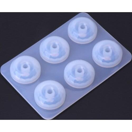Silicone Mold Beads Round Rhombus DIY Jewelry Ring Crafts Decorative Epoxy Resin