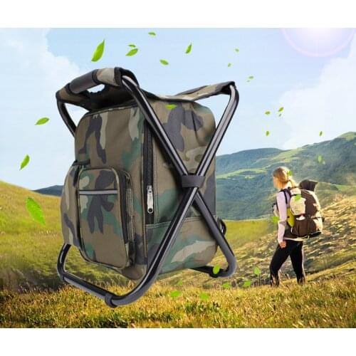 Folding Camping Fishing Chair Stool Portable Backpack Cooler Insulated Picnic Bag Hiking Seat Table Rucksack Pesca Iscas Tackle