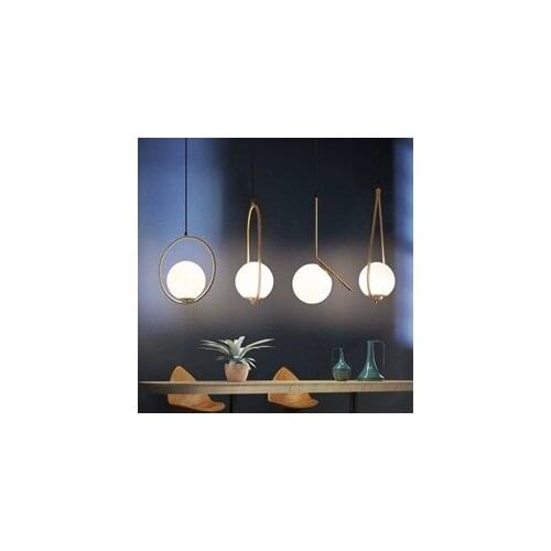 Modern led glass ball industrial lamp hanglamp kitchen dining bar commercial lighting chandelier dining room bedroom