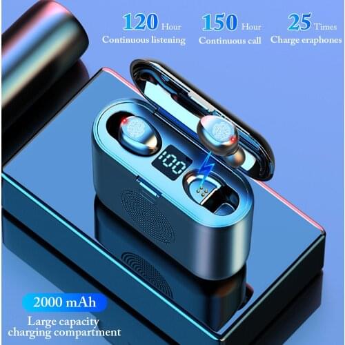 F9 TWS Mini Bluetooth 5.0 Touch Sports Stereo Wireless Headset 6D Surround Sound Speaker bluetooth earphone headphones earphone