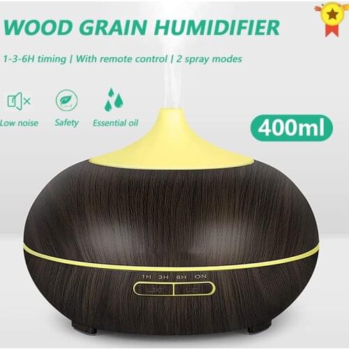 Electric Aroma Diffuser Air Humidifier 400ML 500ML 550ML Ultrasonic Cool Mist Maker Fogger LED Essential Oil Diffuser For Home